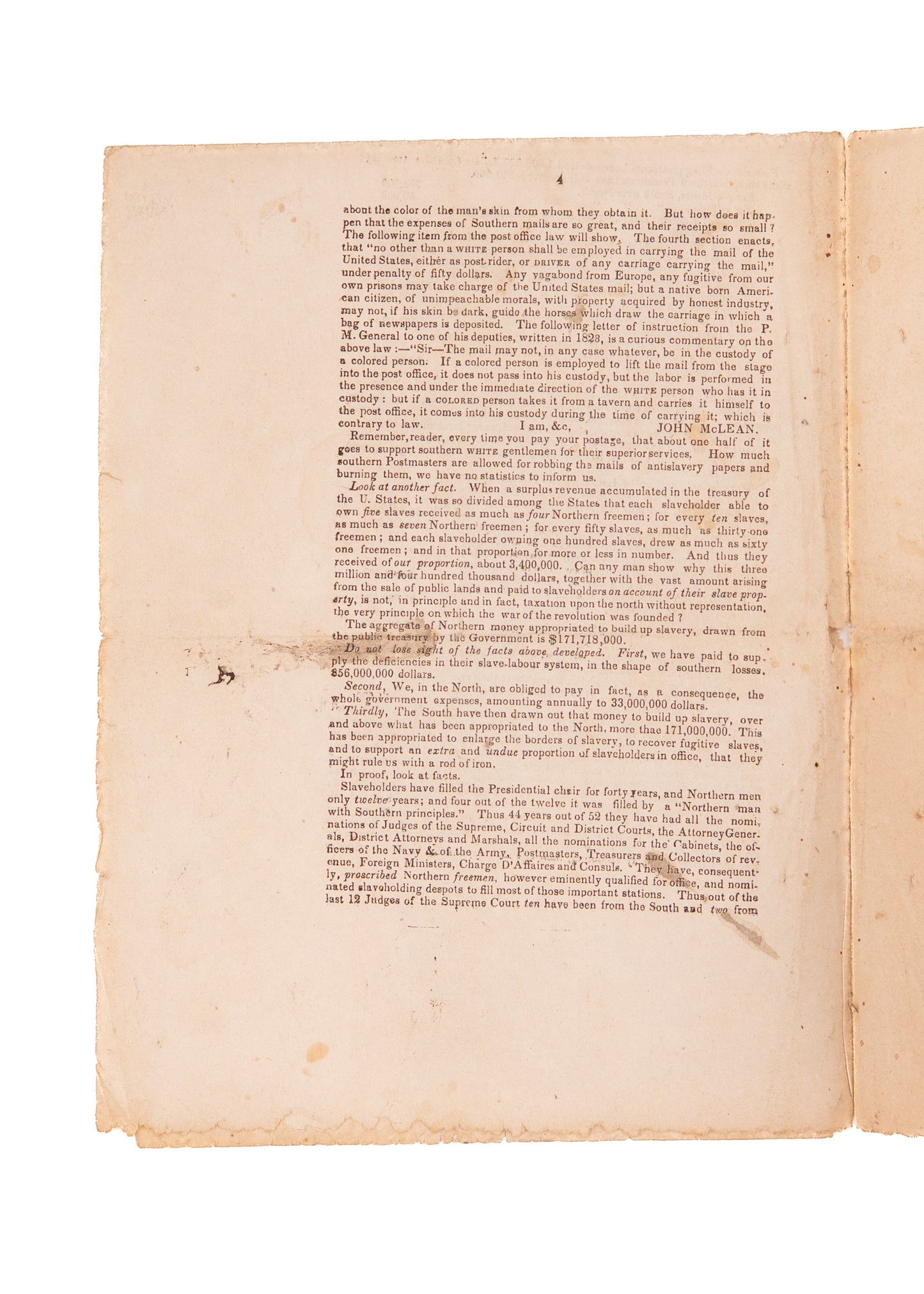 1843 ANTI-SLAVERY. Important First Tract of Liberty Party - Economic, Moral, and Legal Grounds of Abolition.