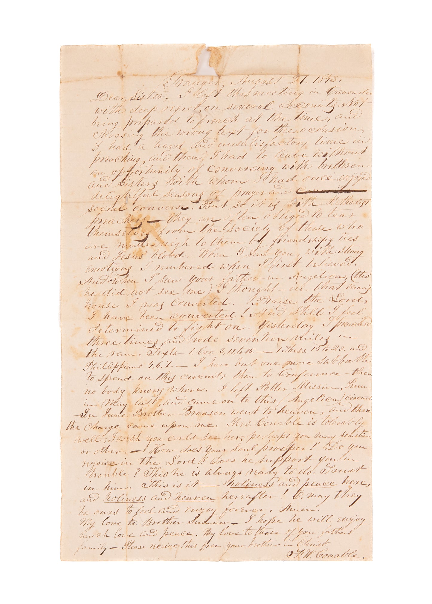 1843 METHODIST CAMP-MEETING. Early Circuit and Camp-Meeting Preacher Despairs of Methodist Hierarchy.