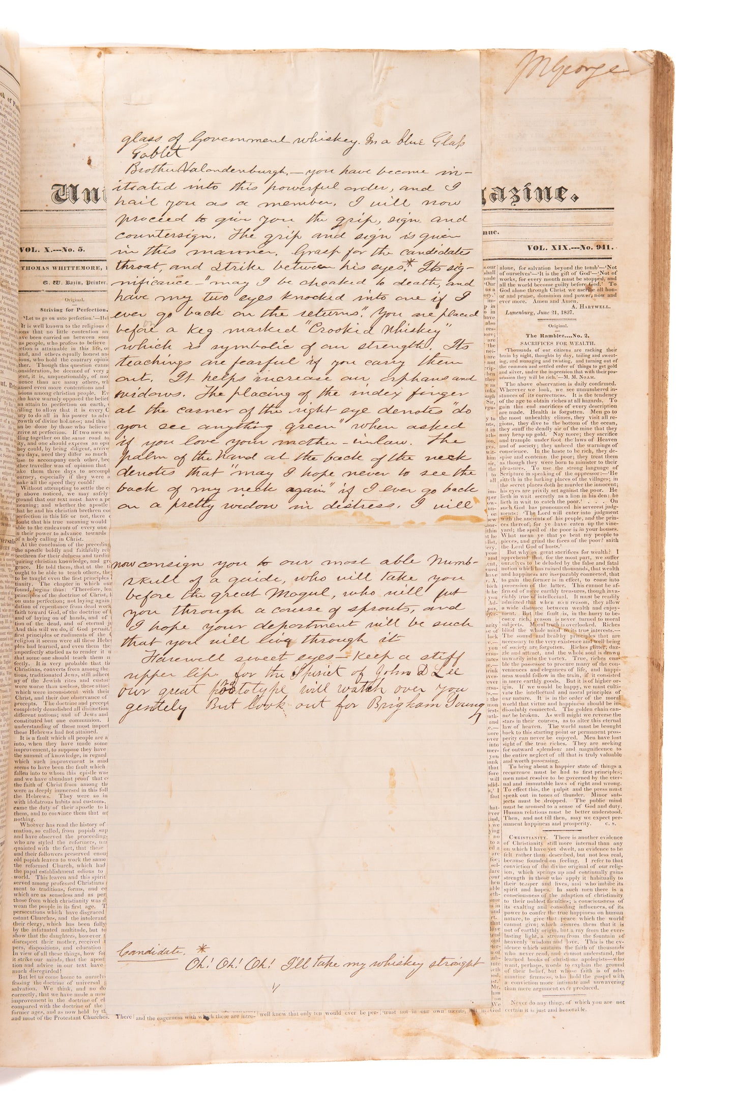 1836 CHRISTIAN UNIVERSALIST MAG. Eternal Conscious Torment Leads to Insanity - Lemuel Haynes