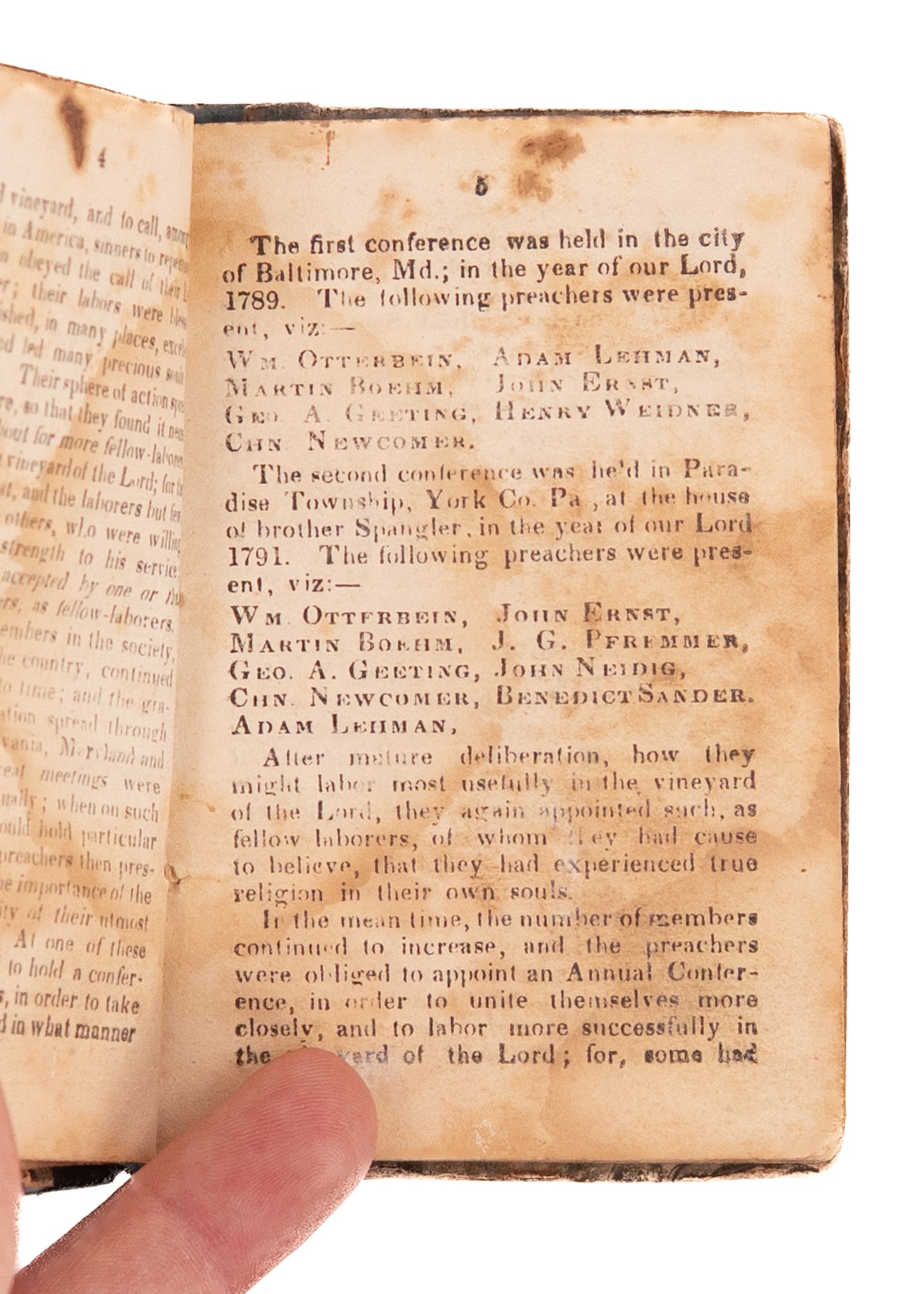 1841 UNITED BRETHREN IN CHRIST. First Edition of Constitution and Discipline - Pietist & Revivalist.