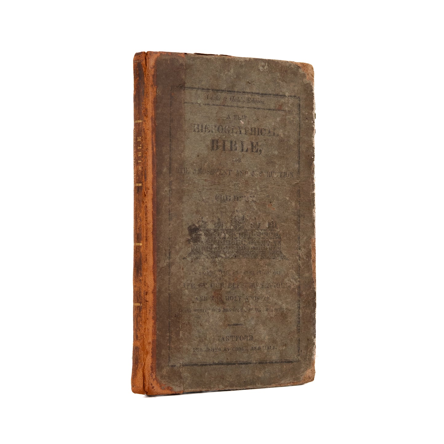 1818 HIEROGLYPHICAL BIBLE. Superb Woodcut American Edition of Bible for the Young.