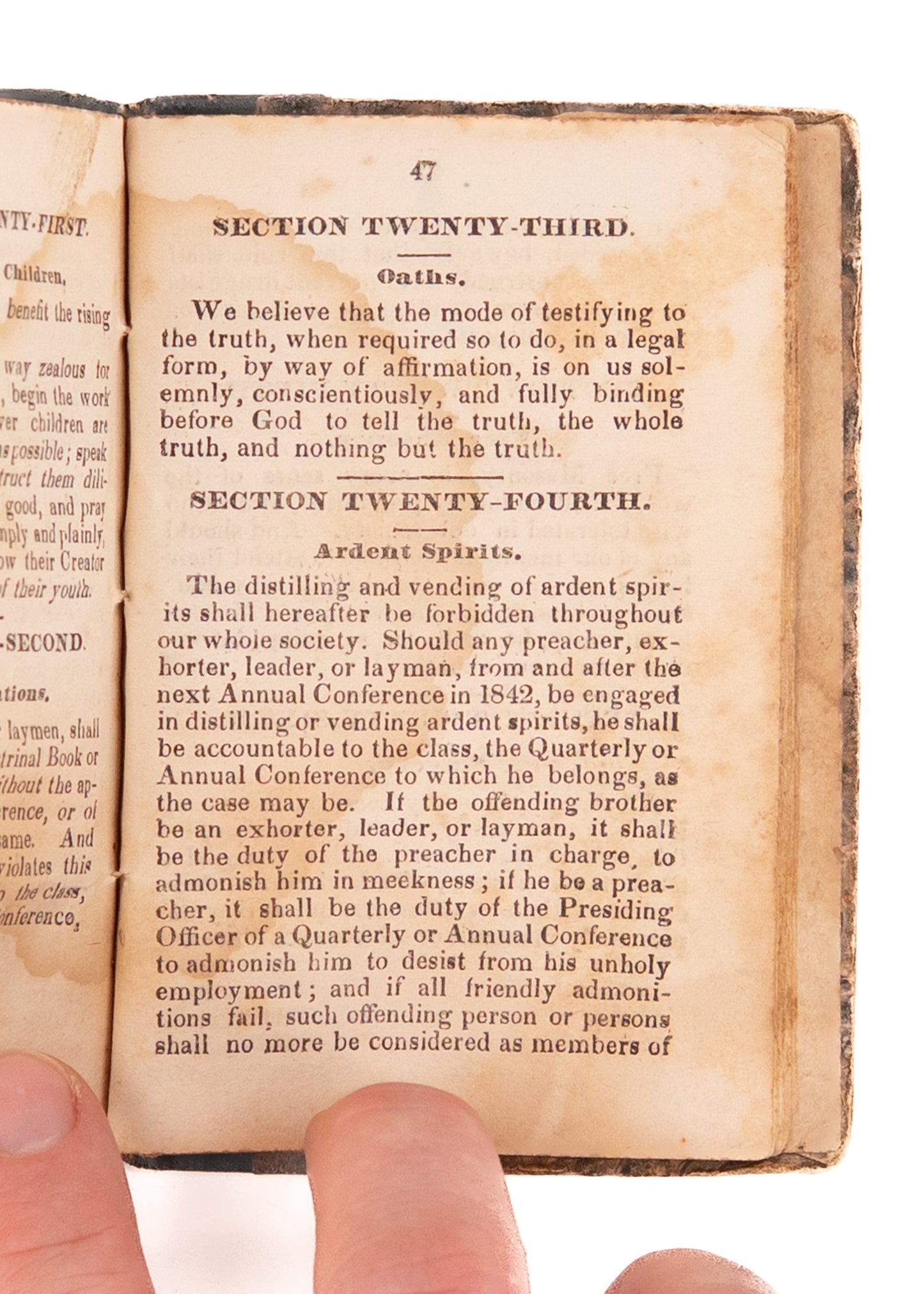 1841 UNITED BRETHREN IN CHRIST. First Edition of Constitution and Discipline - Pietist & Revivalist.