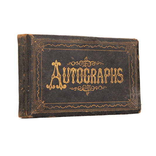 1872-79 AUTOGRAPH BOOK. Junius Brutus Booth, Texas Jack, Henryk Wieniawski, &c. Theater and Stage.