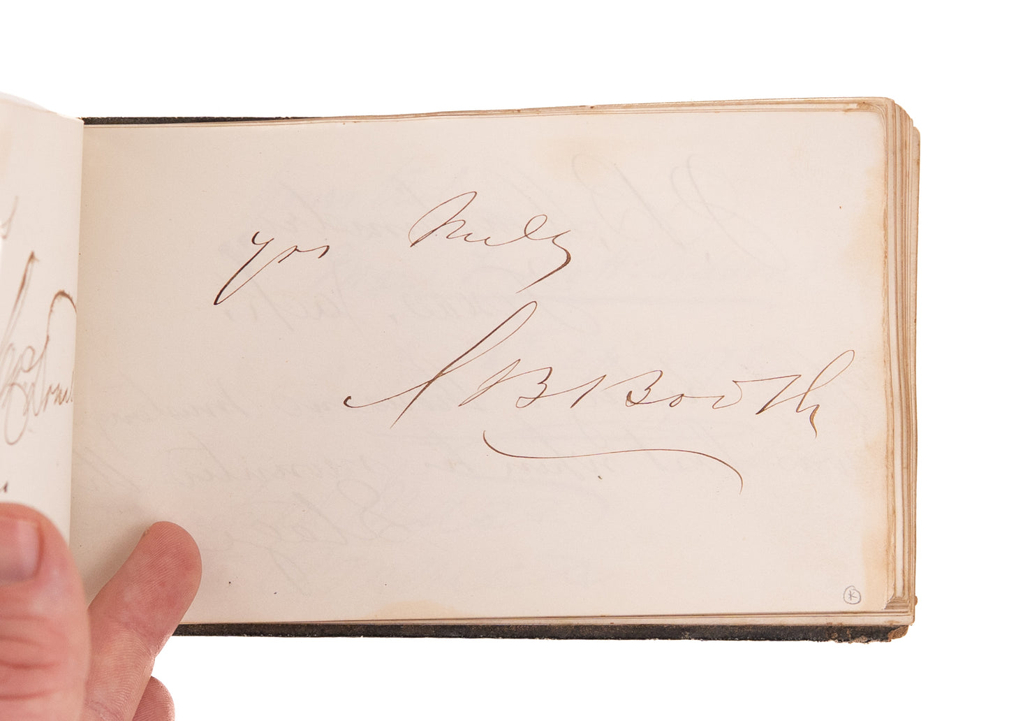 1872-79 AUTOGRAPH BOOK. Junius Brutus Booth, Texas Jack, Henryk Wieniawski, &c. Theater and Stage.