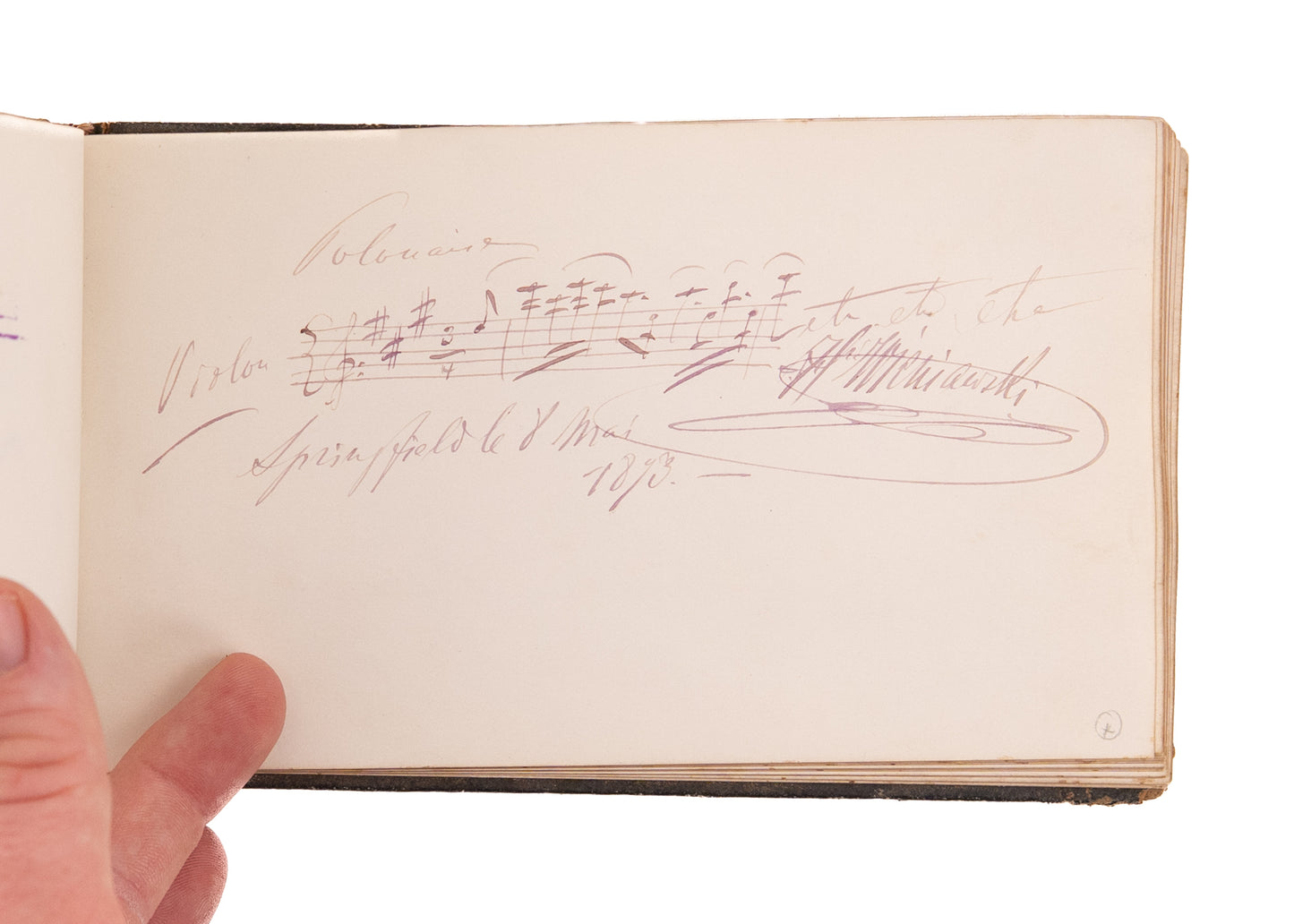 1872-79 AUTOGRAPH BOOK. Junius Brutus Booth, Texas Jack, Henryk Wieniawski, &c. Theater and Stage.