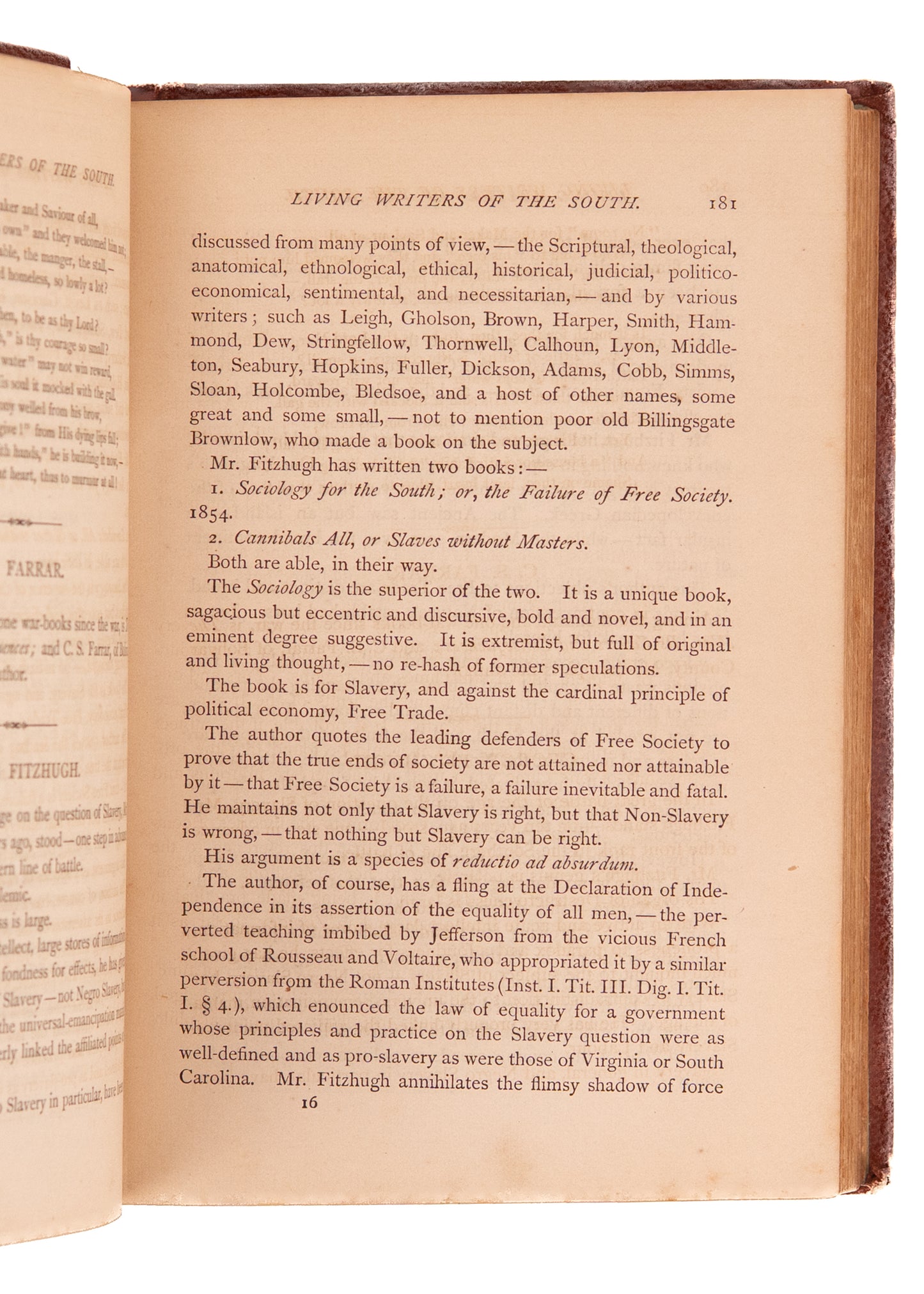 1869 SOUTHERN LITERATURE. 241 Living Writers of the South with Biographies and Extracts.