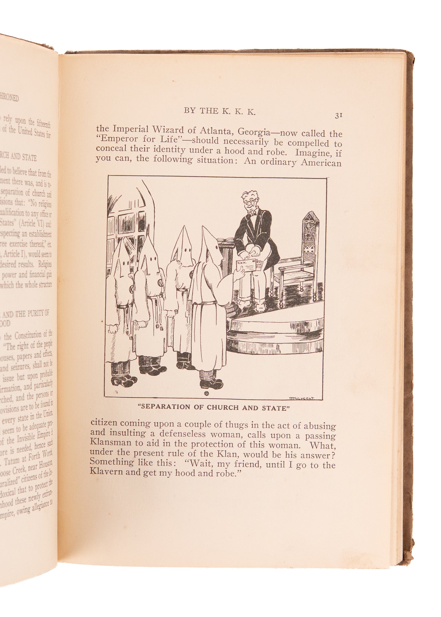 1923 KU KLUX KLAN. Liberty Dethroned. An Indictment of the Ku Klux Klan, its Mob Violence and Publications.