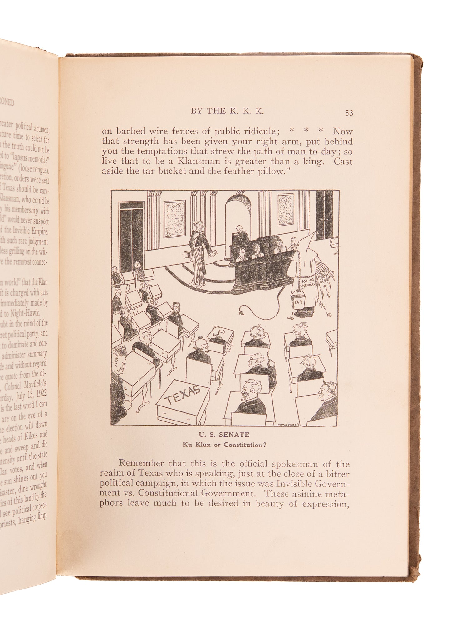 1923 KU KLUX KLAN. Liberty Dethroned. An Indictment of the Ku Klux Klan, its Mob Violence and Publications.