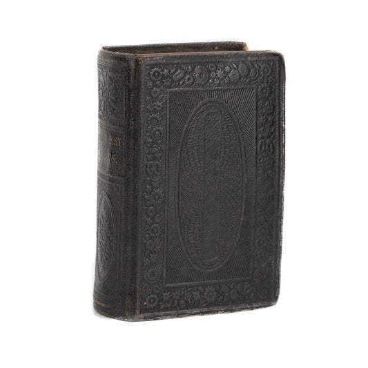1864 CIVIL WAR. Methodist Hymnal in Fine Pocket Leather / Wisconsin Methodist Pastor - Chaplain.