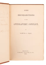Load image into Gallery viewer, 1869 SAMUEL J. MAY. Some Recollections of Black Leaders of Anti-slavery Conflict. Abolition.