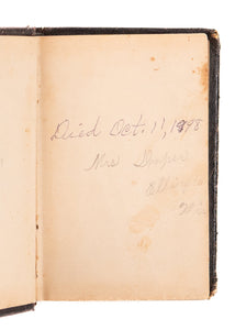 1864 CIVIL WAR. Methodist Hymnal in Fine Pocket Leather / Wisconsin Methodist Pastor - Chaplain.