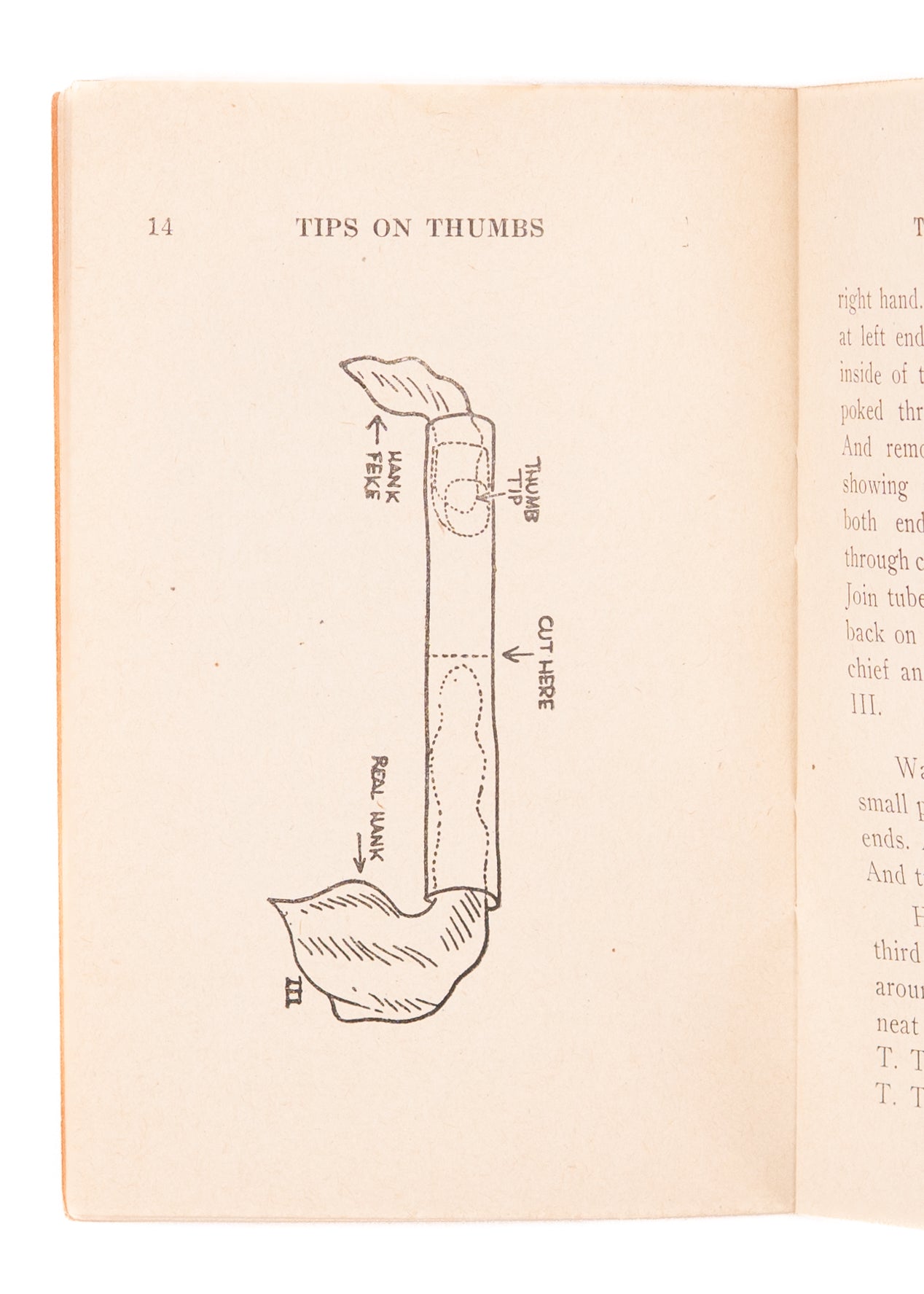 1936 STUART ROBSON. Tips on Thumbs. Influential Magician's First Publication.