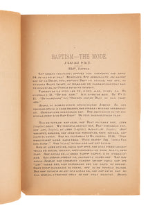 1890 CHEROKEE LANGUAGE. Rare Vinita Oklahoma Imprint of Presbyterian Work on Baptism.