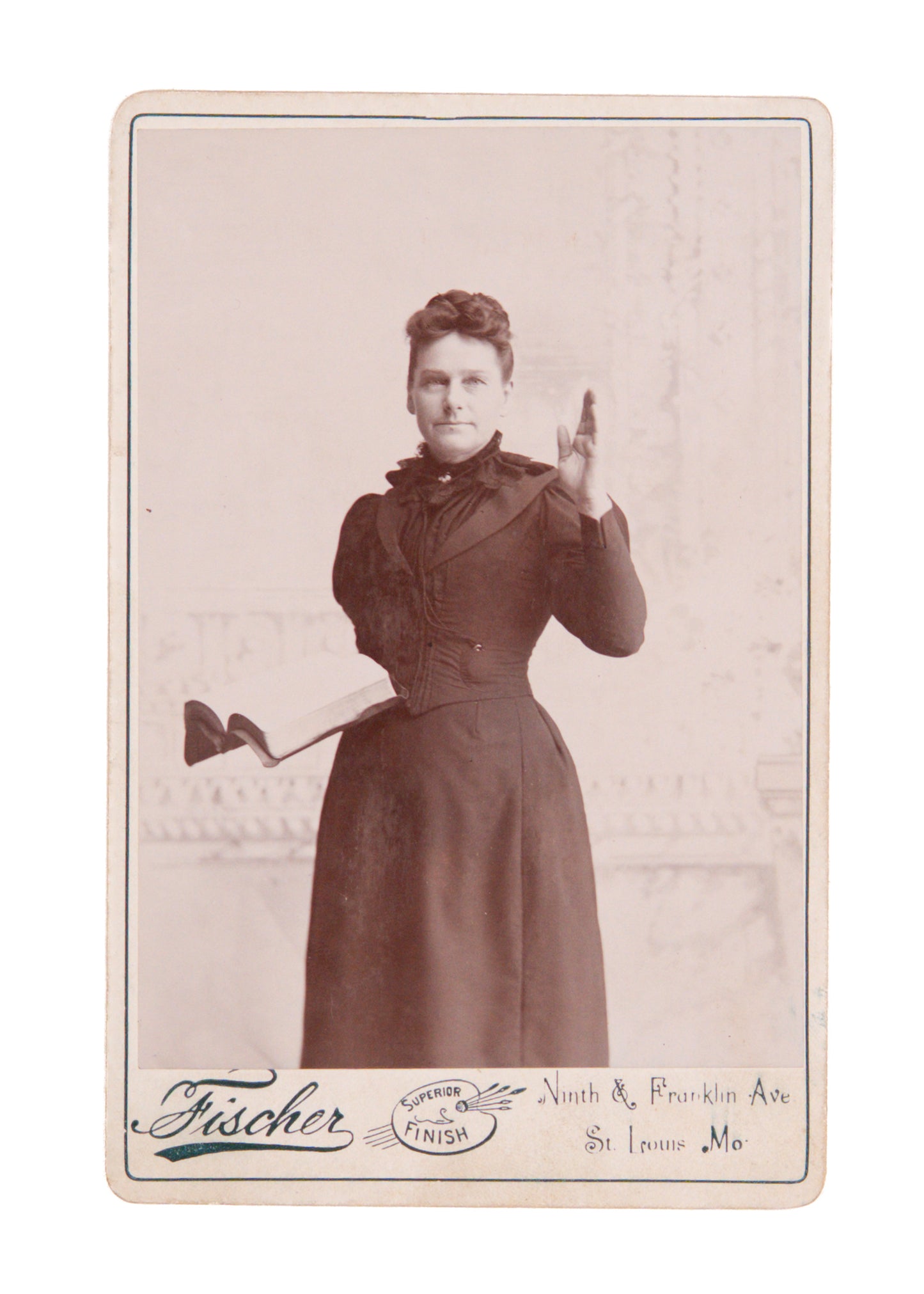 c.1880's MARIA WOODWORTH ETTER. Superb Cabinet Photo of the Proto-Healing Evangelist.