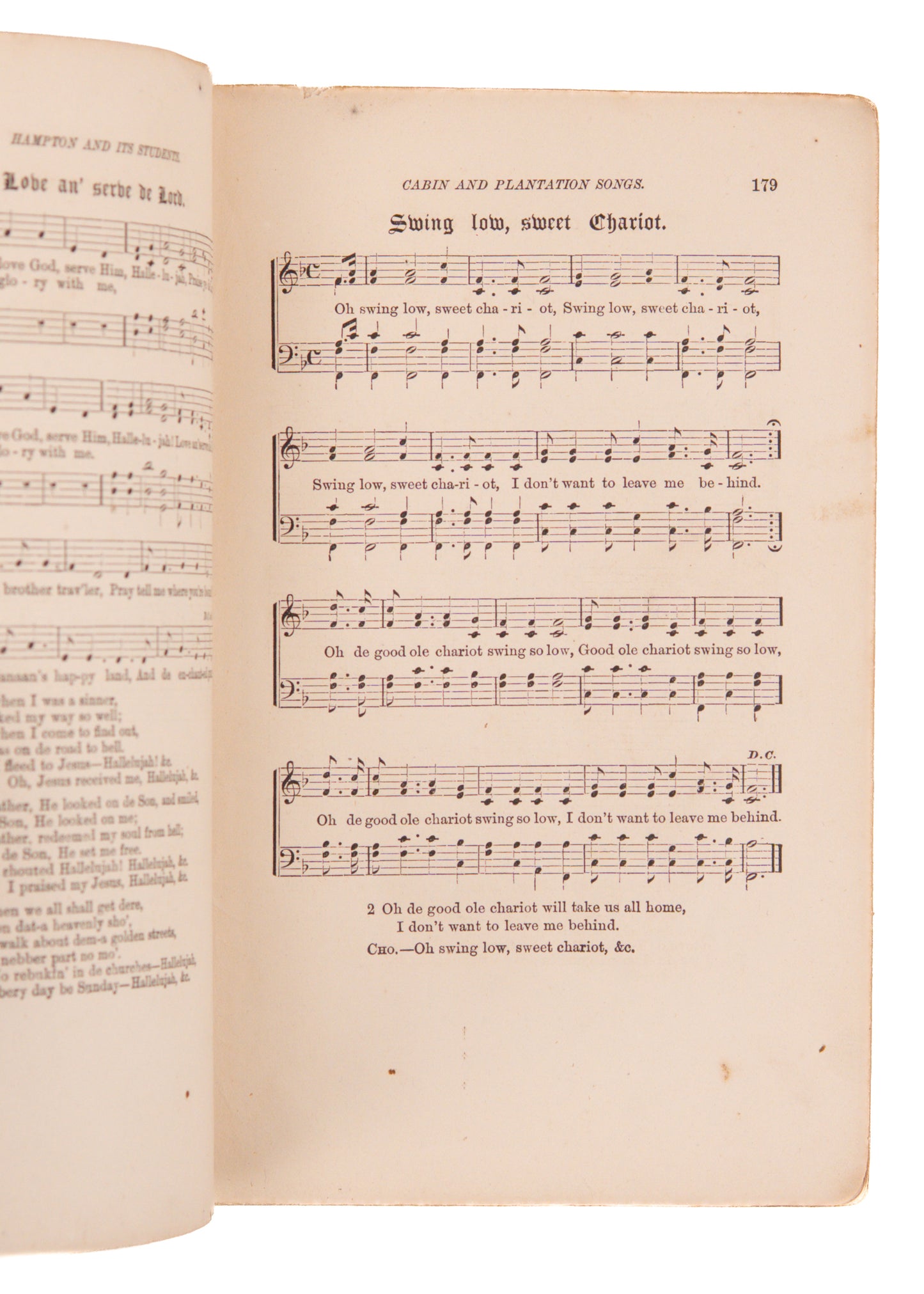 1877 SLAVERY SONGS. Cabin and Plantation Songs as Sung by Formerly Enslaved Persons.