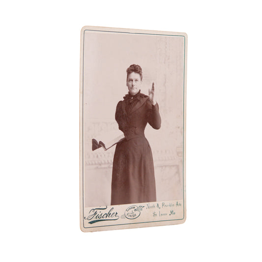c.1880's MARIA WOODWORTH ETTER. Superb Cabinet Photo of the Proto-Healing Evangelist.