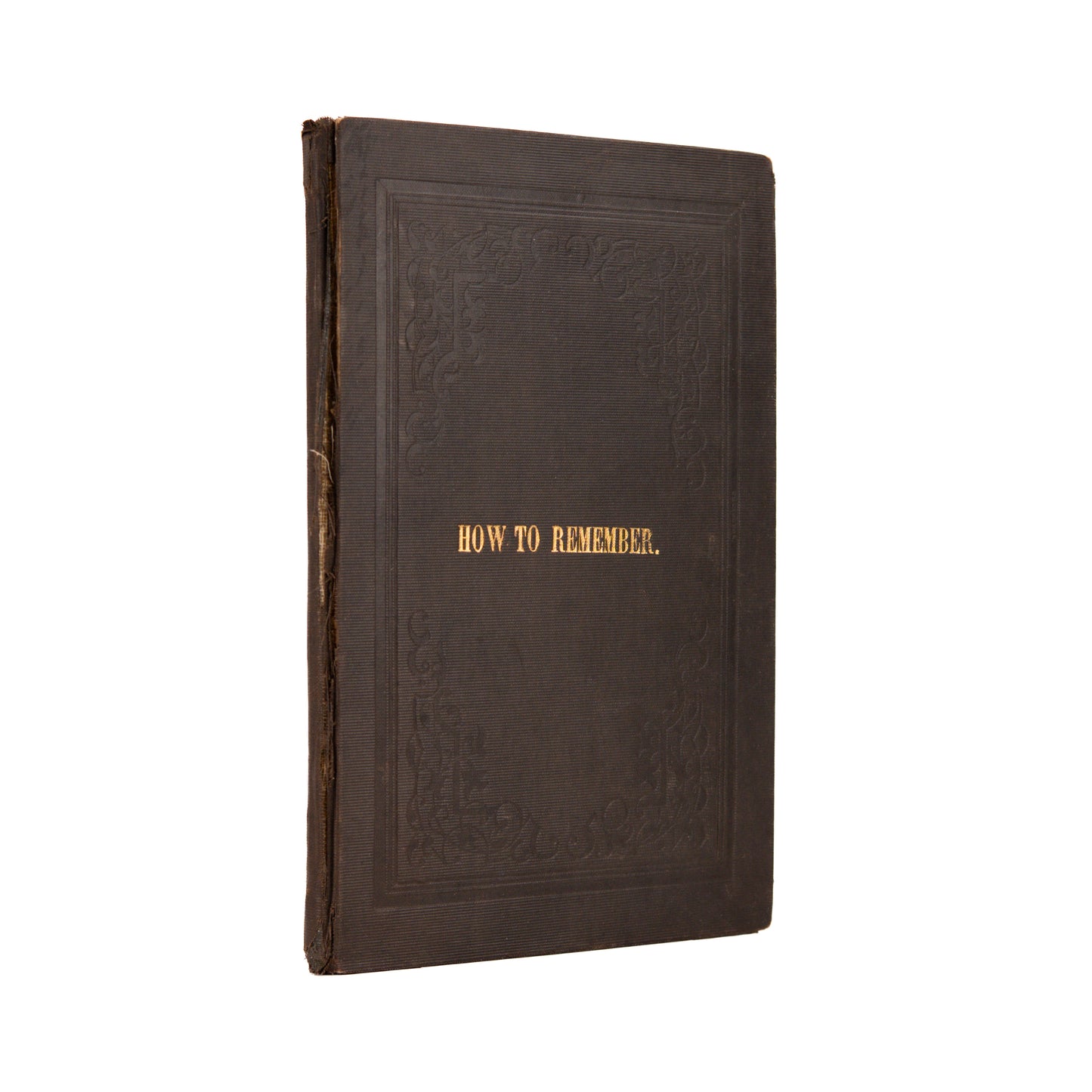 1858 MNEMOTECHNY. On the Science and Practice of Improving the Memory. Signed.
