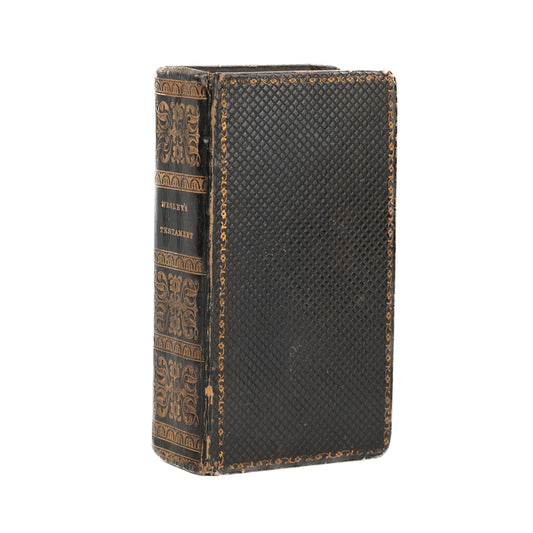 1850 JOHN WESLEY. Superb Holy Bible with Notes by John Wesley. Nice Leather Edition.