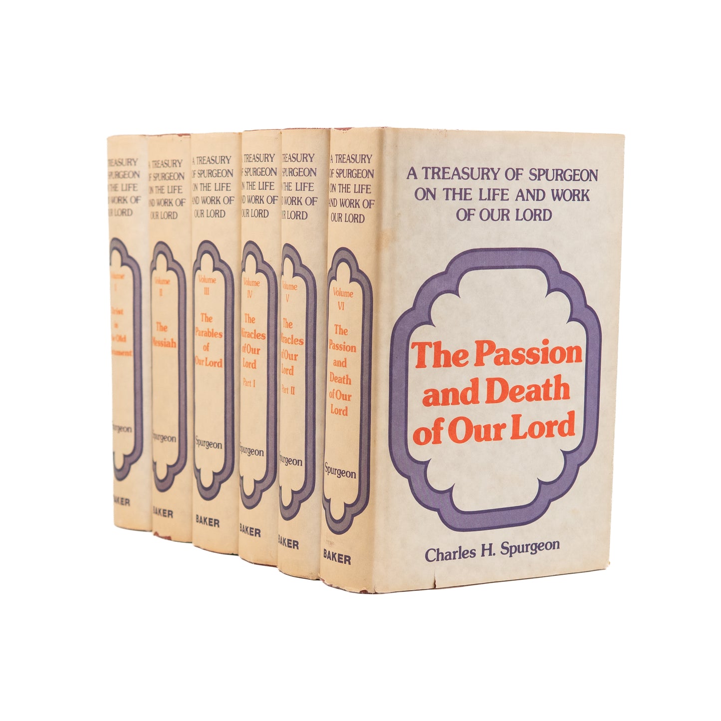 1960's CHARLES H. SPURGEON. A Treasury of Surgeon on the Life and Work of Our Lord. Six Volume Set.