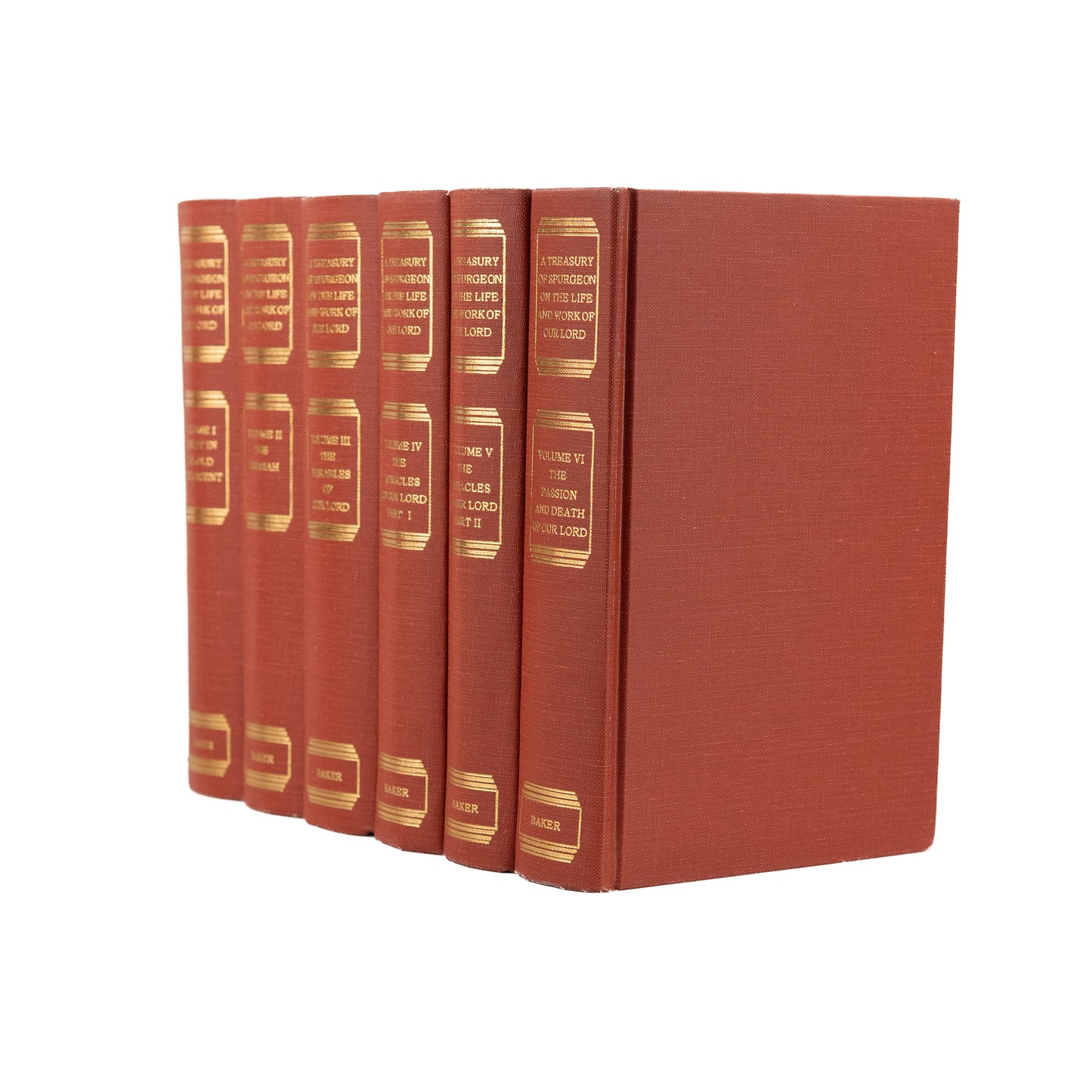 1960's CHARLES H. SPURGEON. A Treasury of Surgeon on the Life and Work of Our Lord. Six Volume Set.