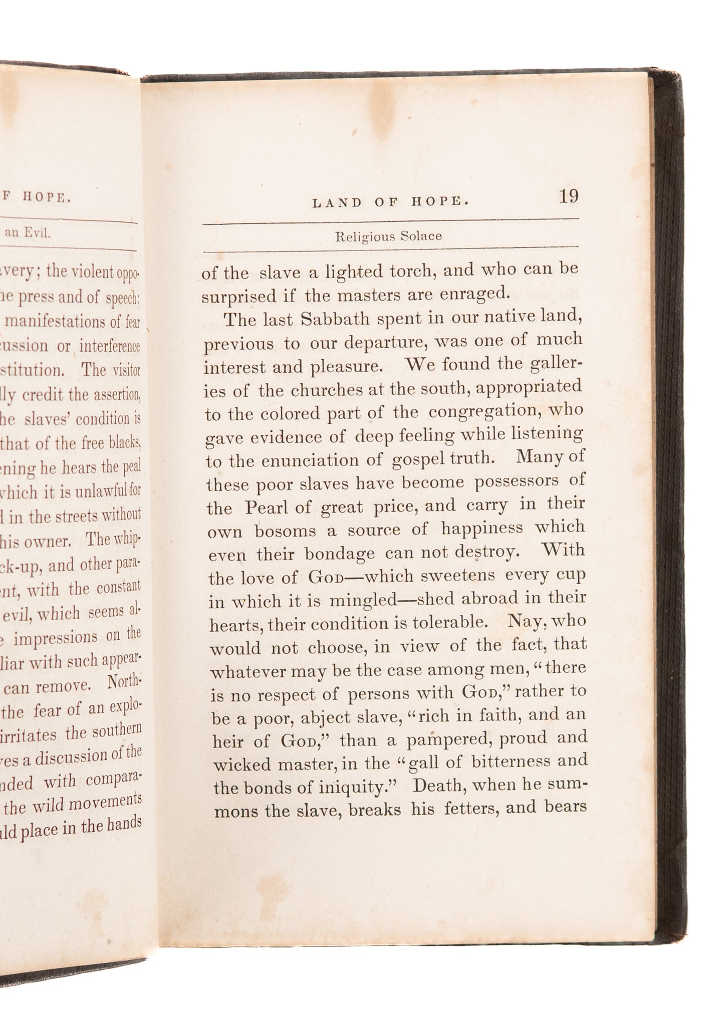 1852 SLAVERY & COLONIZATION SOCIETY. Land of Hope. Liberia and the Resettlement of Ex-Slaves in Africa.