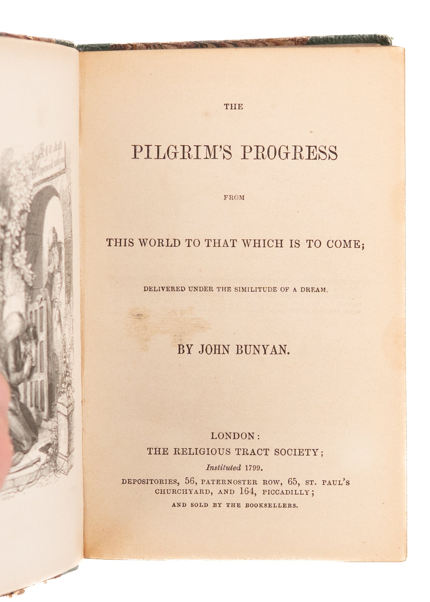 1850's JOHN BUNYAN. The Pilgrim's Progress. Charming Religious Tract Society Illustrated Edition.