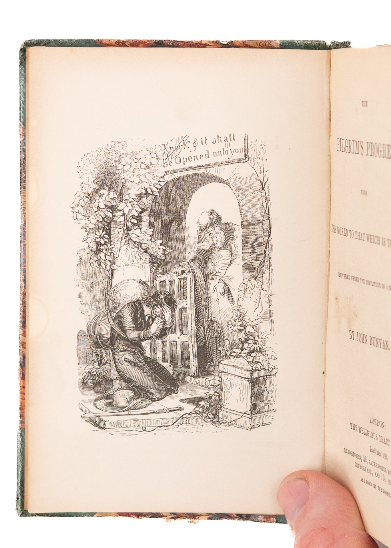 1850's JOHN BUNYAN. The Pilgrim's Progress. Charming Religious Tract Society Illustrated Edition.