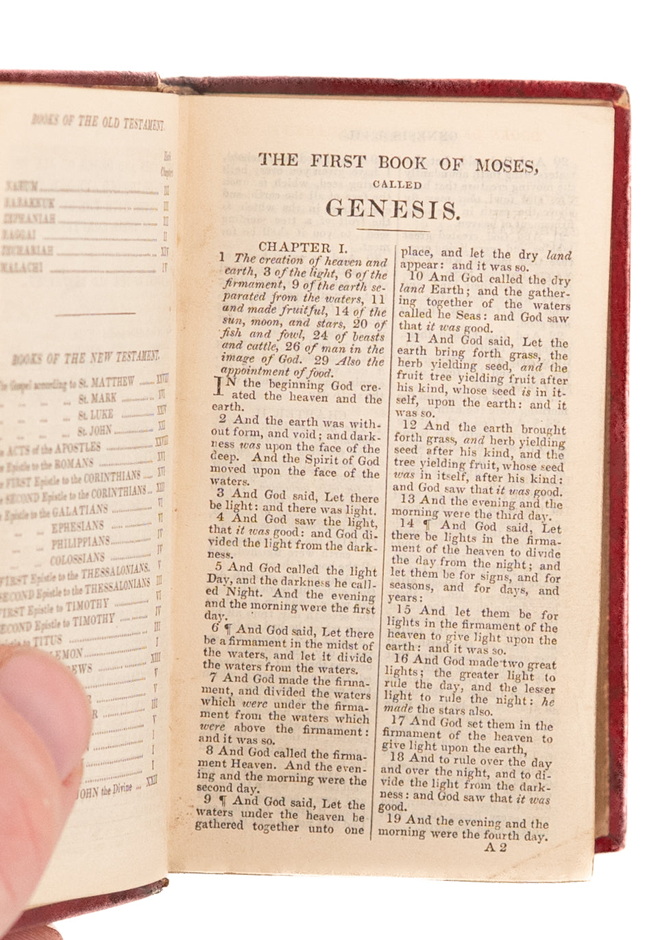 1840 THE HOLY BIBLE. Absolute Stunner in Elaborate Embossed Leather. Superb.