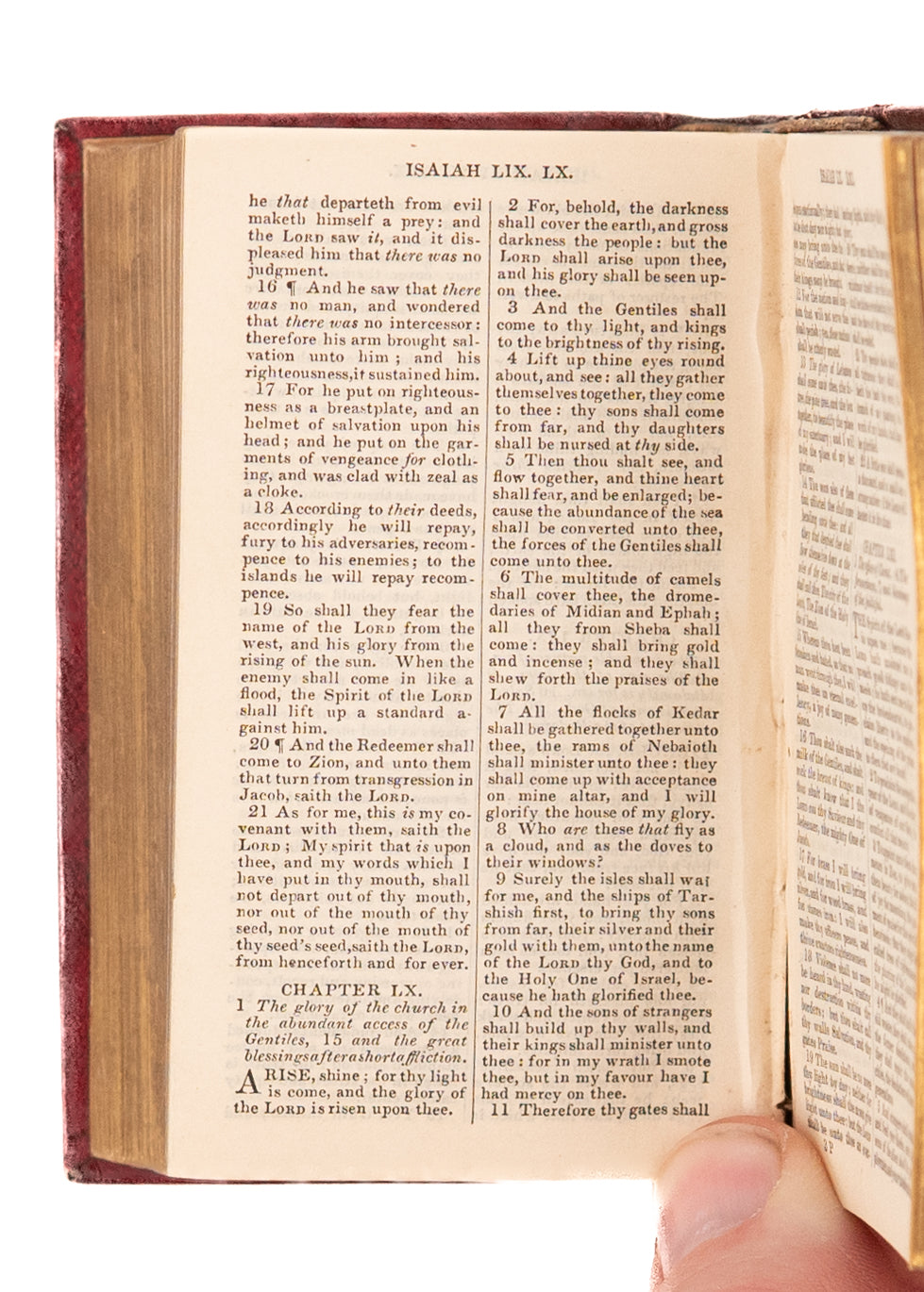 1840 THE HOLY BIBLE. Absolute Stunner in Elaborate Embossed Leather. Superb.