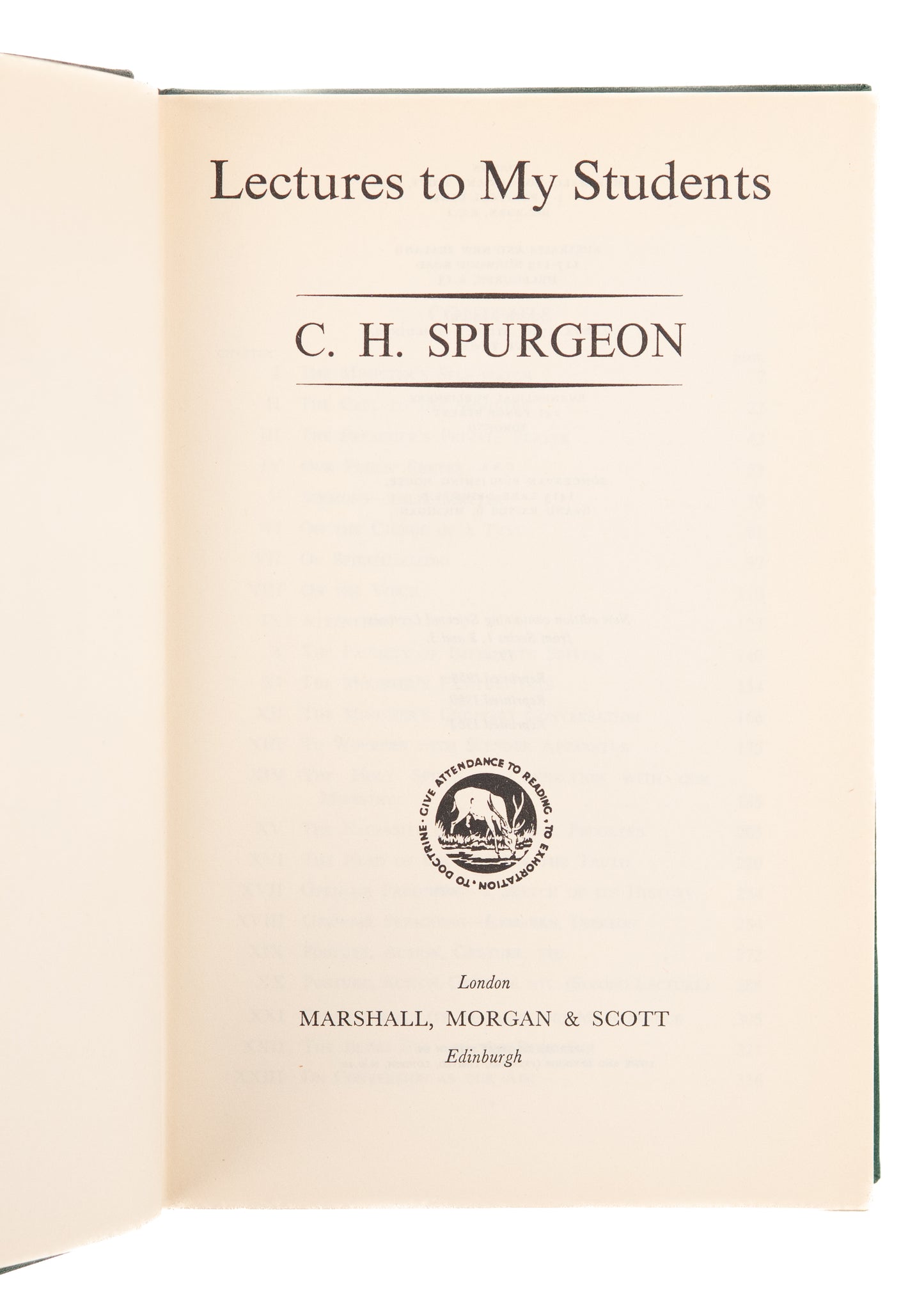 1960's C. H. SPURGEON. Lectures to My Students. Quality Imprint of a Classic.