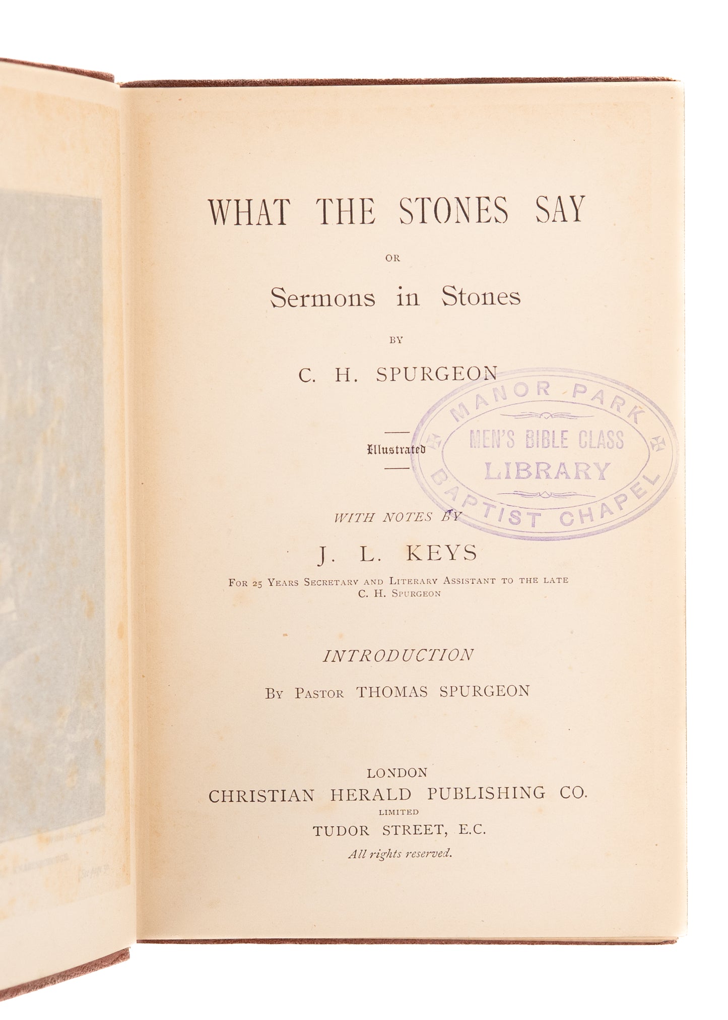 1895 C. H. SPURGEON. What the Stones Say. Excellent on the "Stones" of Scripture.