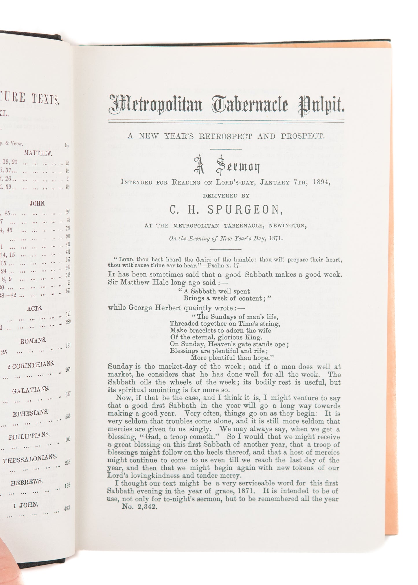 1975 C. H. SPURGEON. The Metropolitan Tabernacle Pulpit for 1894.