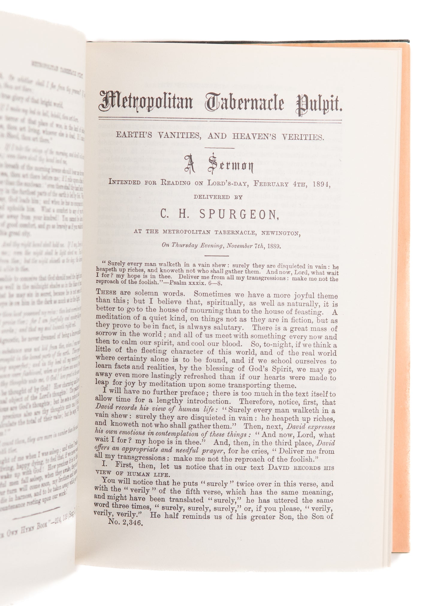 1975 C. H. SPURGEON. The Metropolitan Tabernacle Pulpit for 1894.