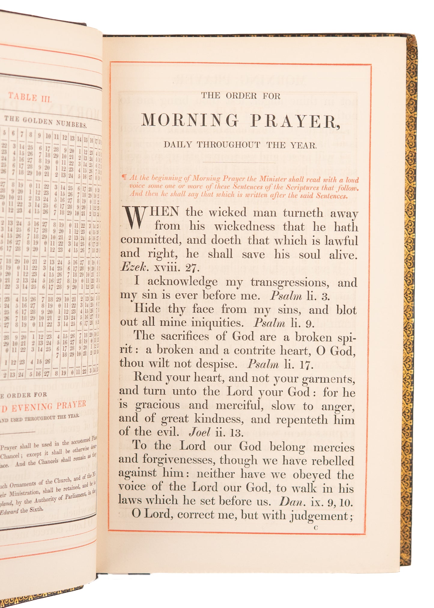 1842 THE HOLY BIBLE & BOOK OF COMMON PRAYER. Gift to Sculptor John Gott. Fine Bindings.