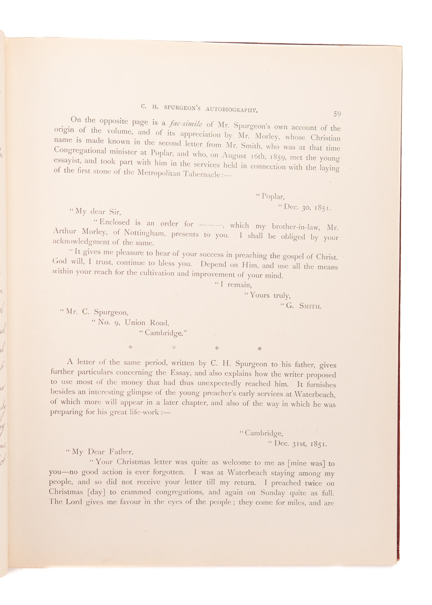 1897 MRS. C. H. SPURGEON. C. H. Spurgeon's Autobiography. Four Large Folios. First Edition.