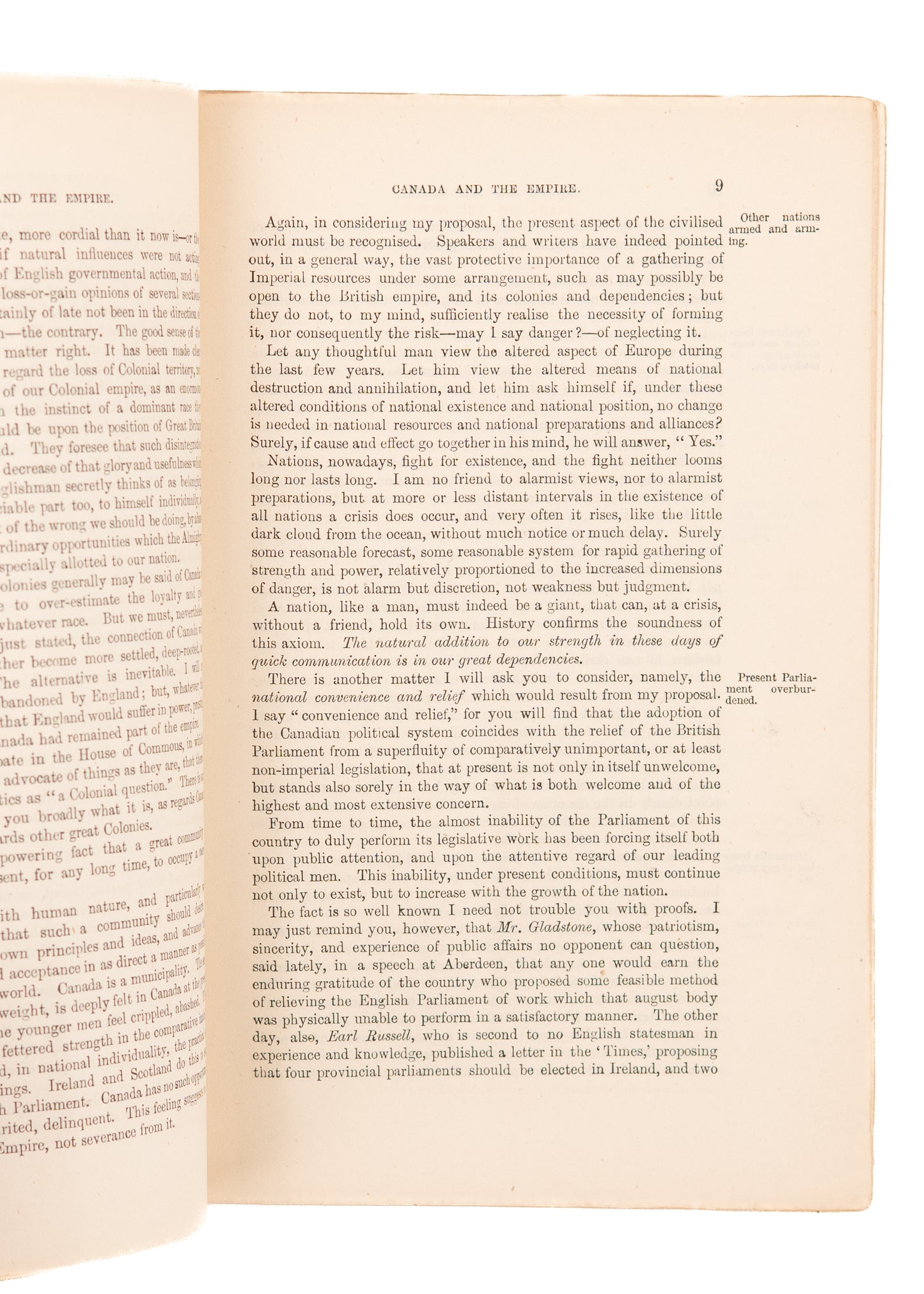1873 GILBERT MALCOLM SPROAT. Canada Always Suspect of Absorption into United States.