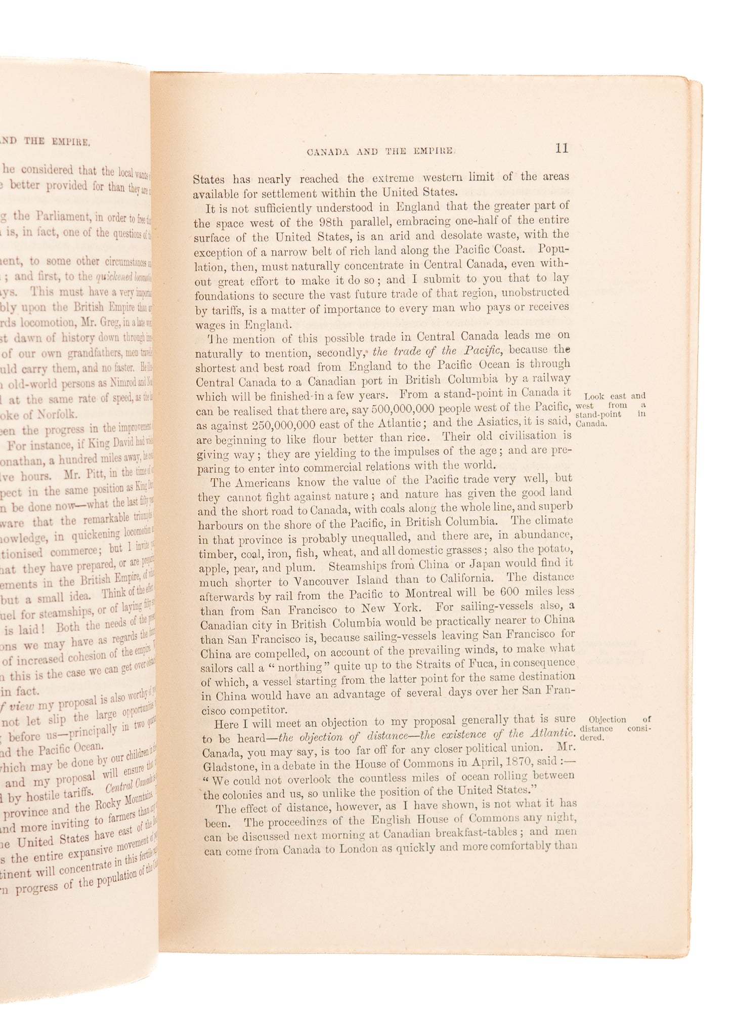 1873 GILBERT MALCOLM SPROAT. Canada Always Suspect of Absorption into United States.