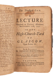 1741 GEORGE WHITEFIELD. Rare First Edition of Sermons Preached During Cambuslang Revival of 1741.