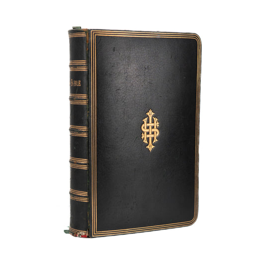 1900 THE HOLY BIBLE. Fine London Edition in Full Calf and Brilliantly Gilt Foredges.