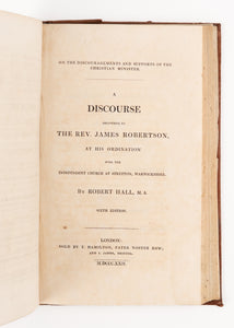 1822 ROBERT HALL. Sammelband of Rare Baptist Sermons. Holy Spirit, War, Educating the Poor, etc.,