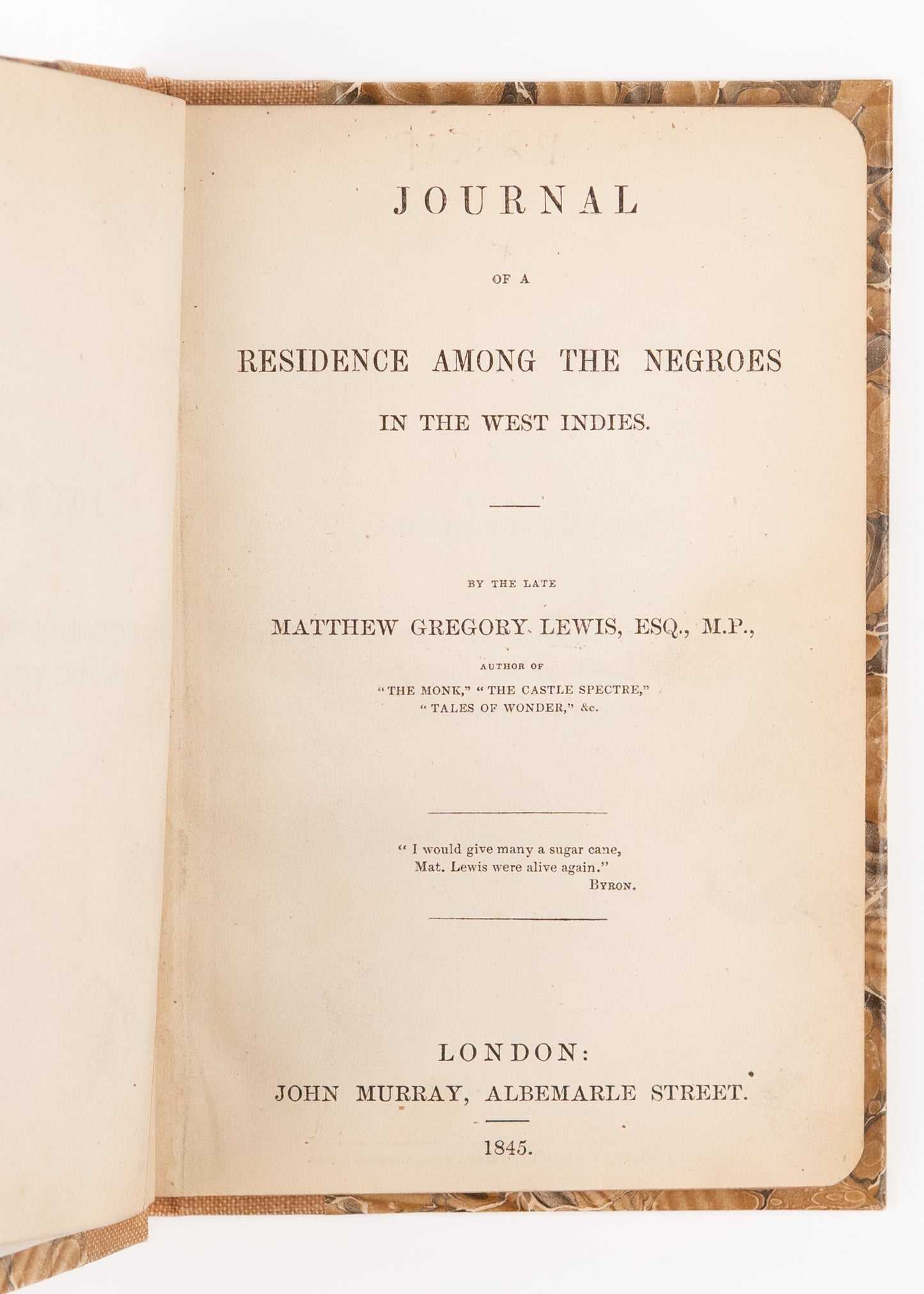 1845 NEGRO SLAVERY IN WEST INDIES. First-Hand Diary that Helped Compel Wilberforce & Others.