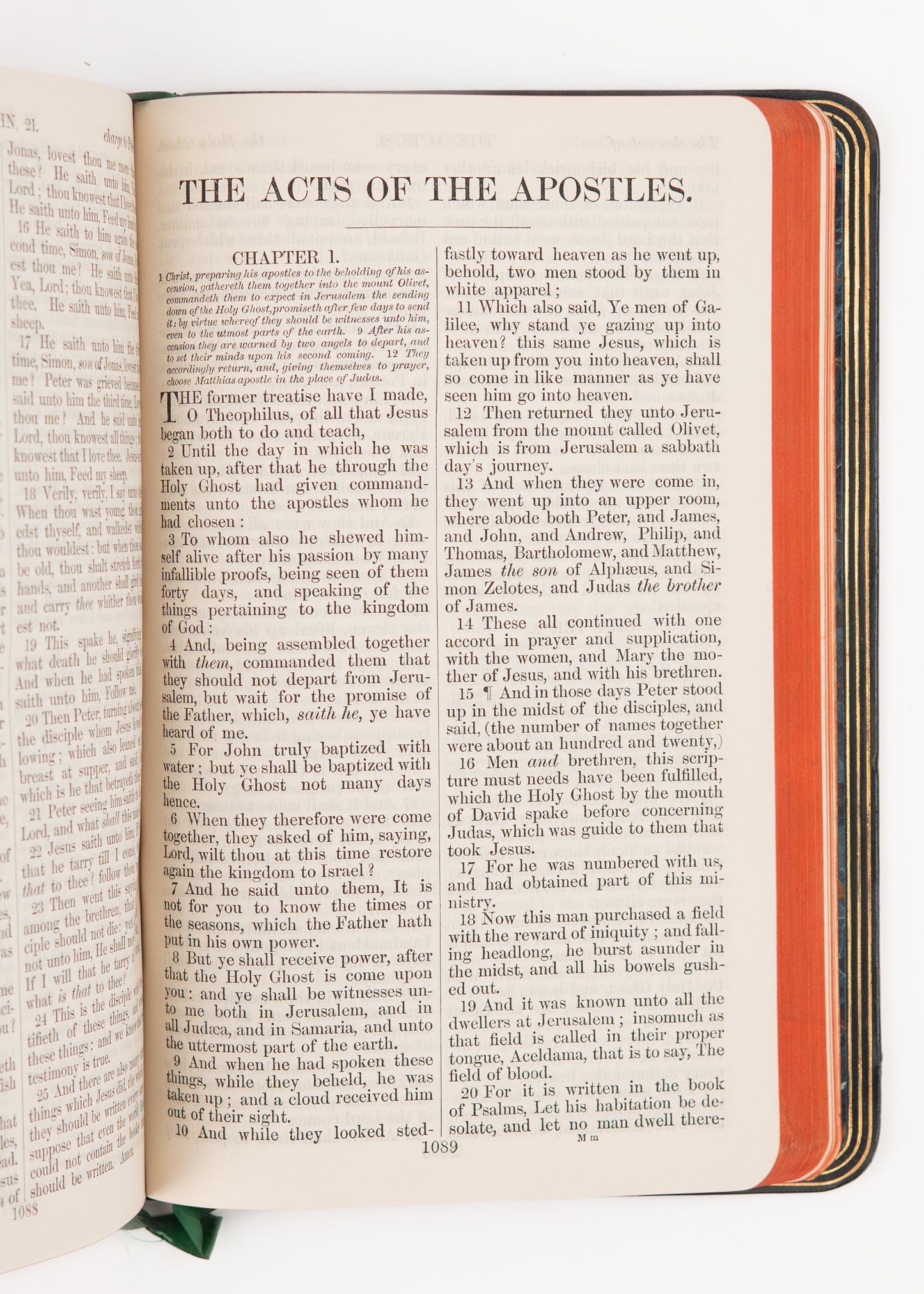 1900 THE HOLY BIBLE. Fine London Edition in Full Calf and Brilliantly Gilt Foredges.