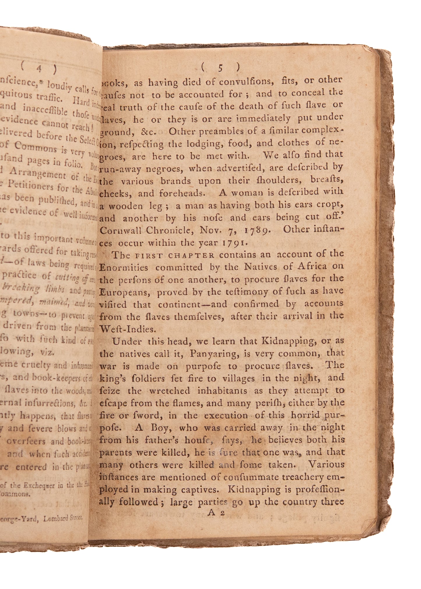1792 EVIDENCES FOR ABOLITION. Scarce Early American Abolitionist + Boycott of Sugar & Rum.