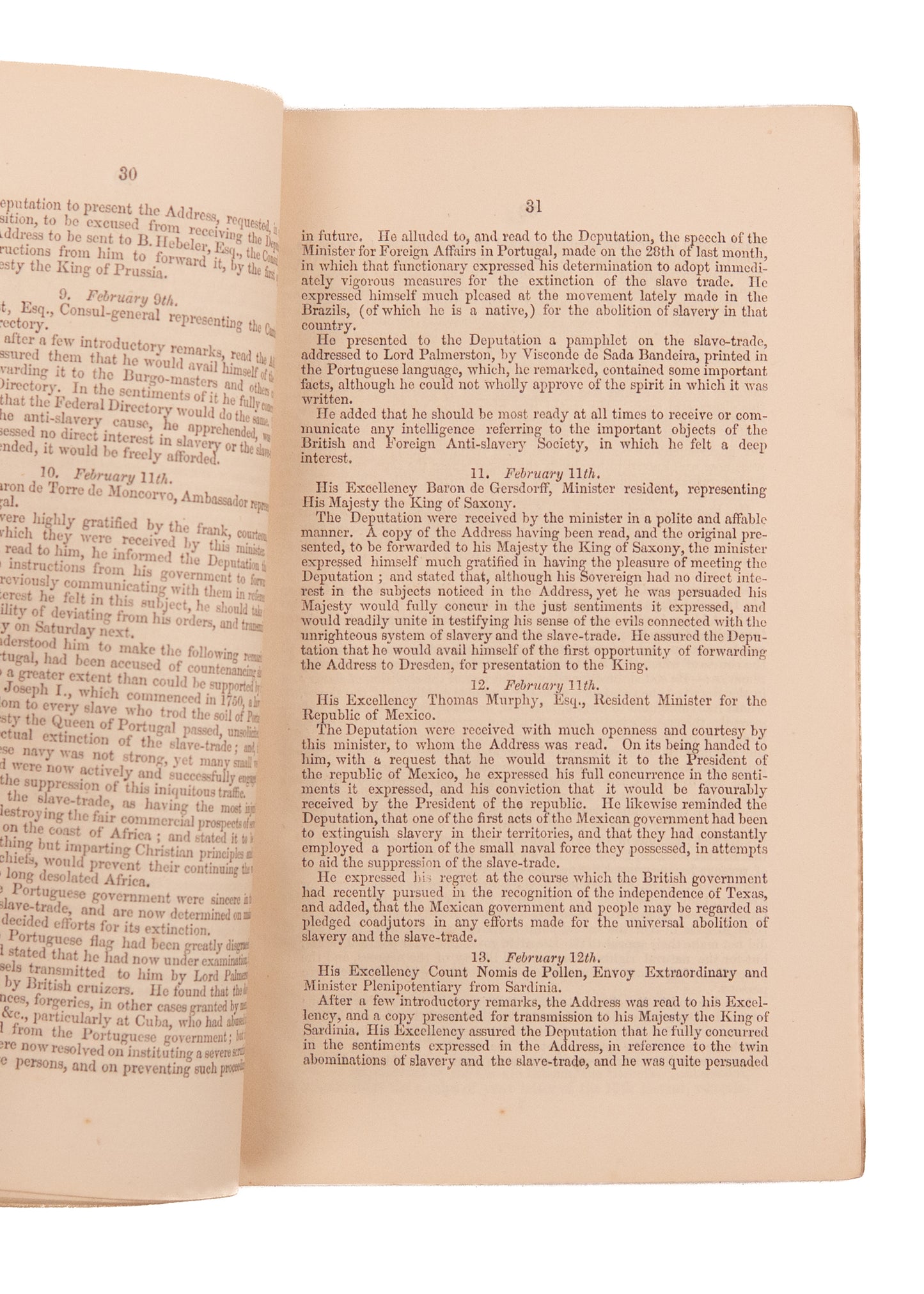 1841 BRITISH ANTI-SLAVERY SOCIETY. First Report after the World Anti-Slavery Convention.