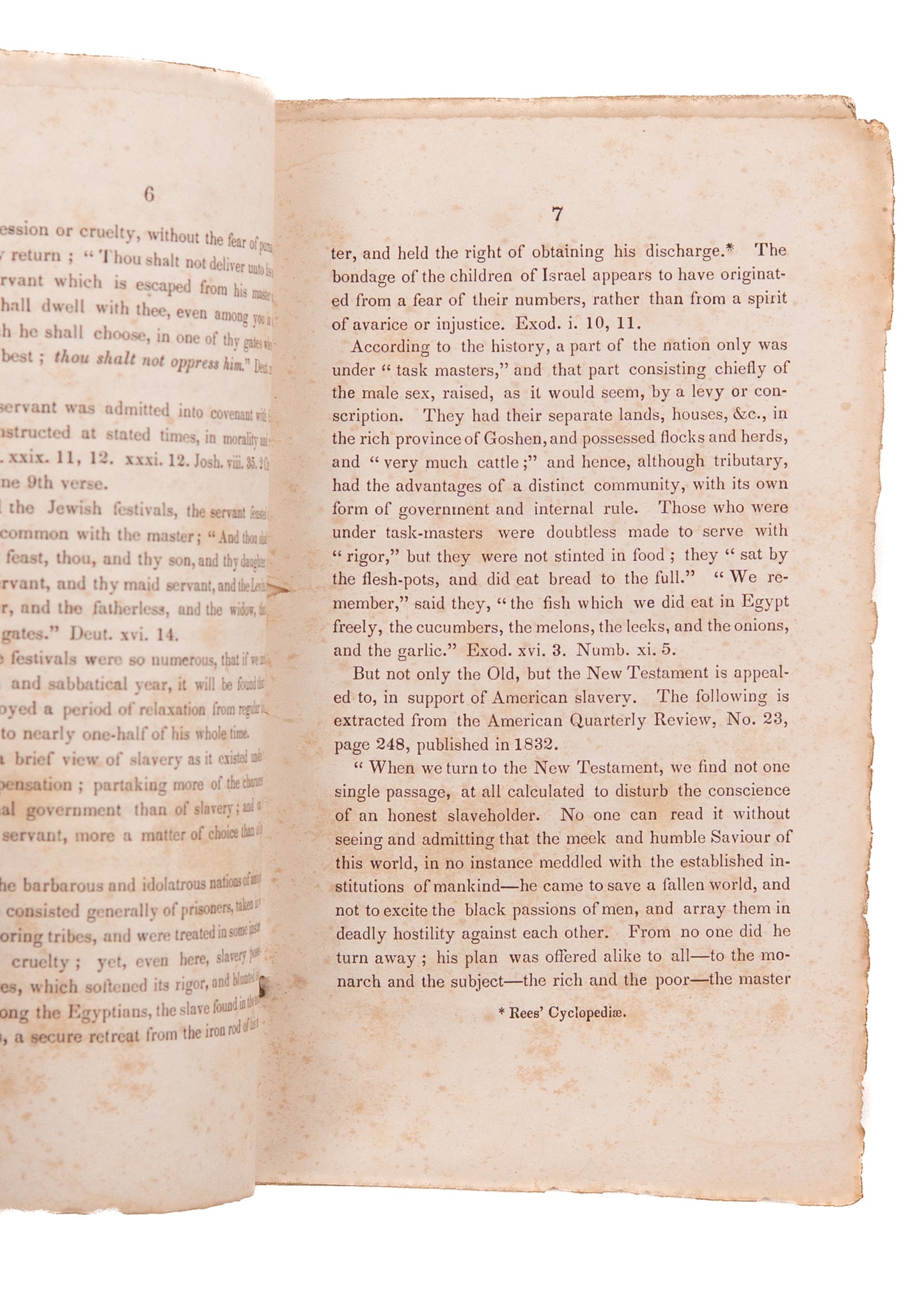1841 SLAVE BREEDING IN AMERICA. A Report on the "Domestic Slave Trade" in America. Rare.