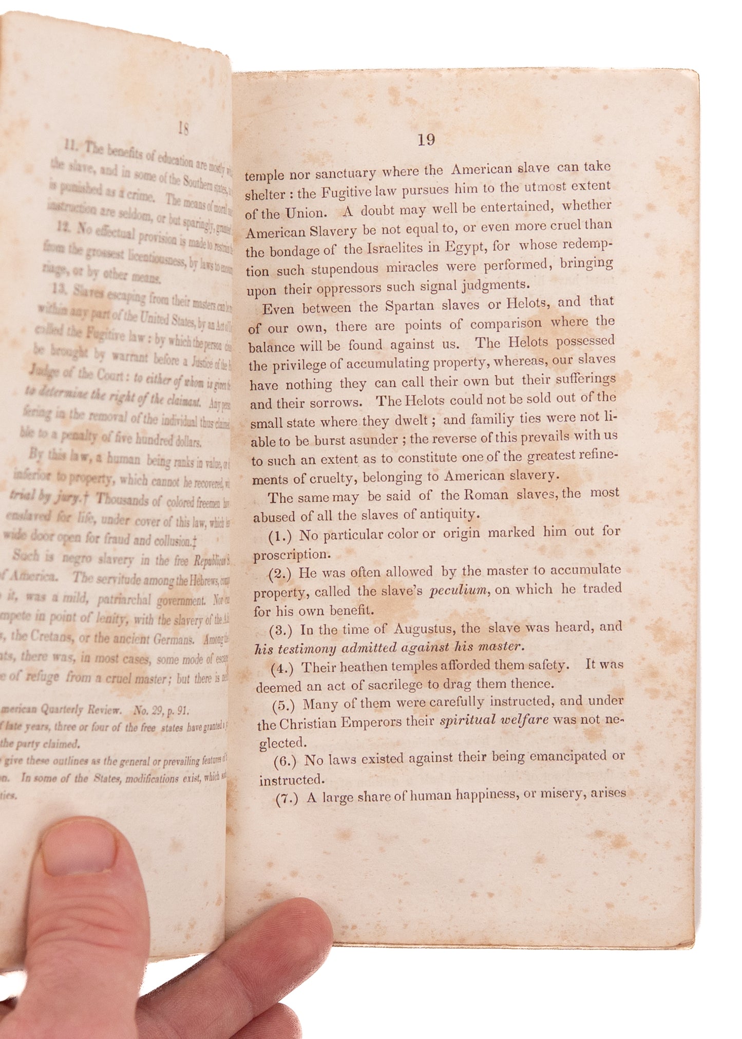 1841 SLAVE BREEDING IN AMERICA. A Report on the "Domestic Slave Trade" in America. Rare.