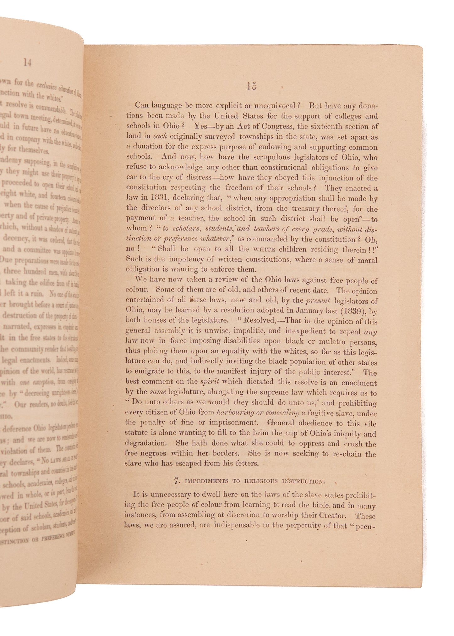 1841 FREE PEOPLE OF COLOR IN AMERICA. On the Systematic Slavery of Free Black Persons in the North.