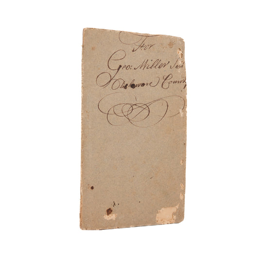 1796 FIRST ABOLITIONIST SOCIETY IN AMERICA. Minutes of the Third Convention of Abolition Societies in Philadelphia.