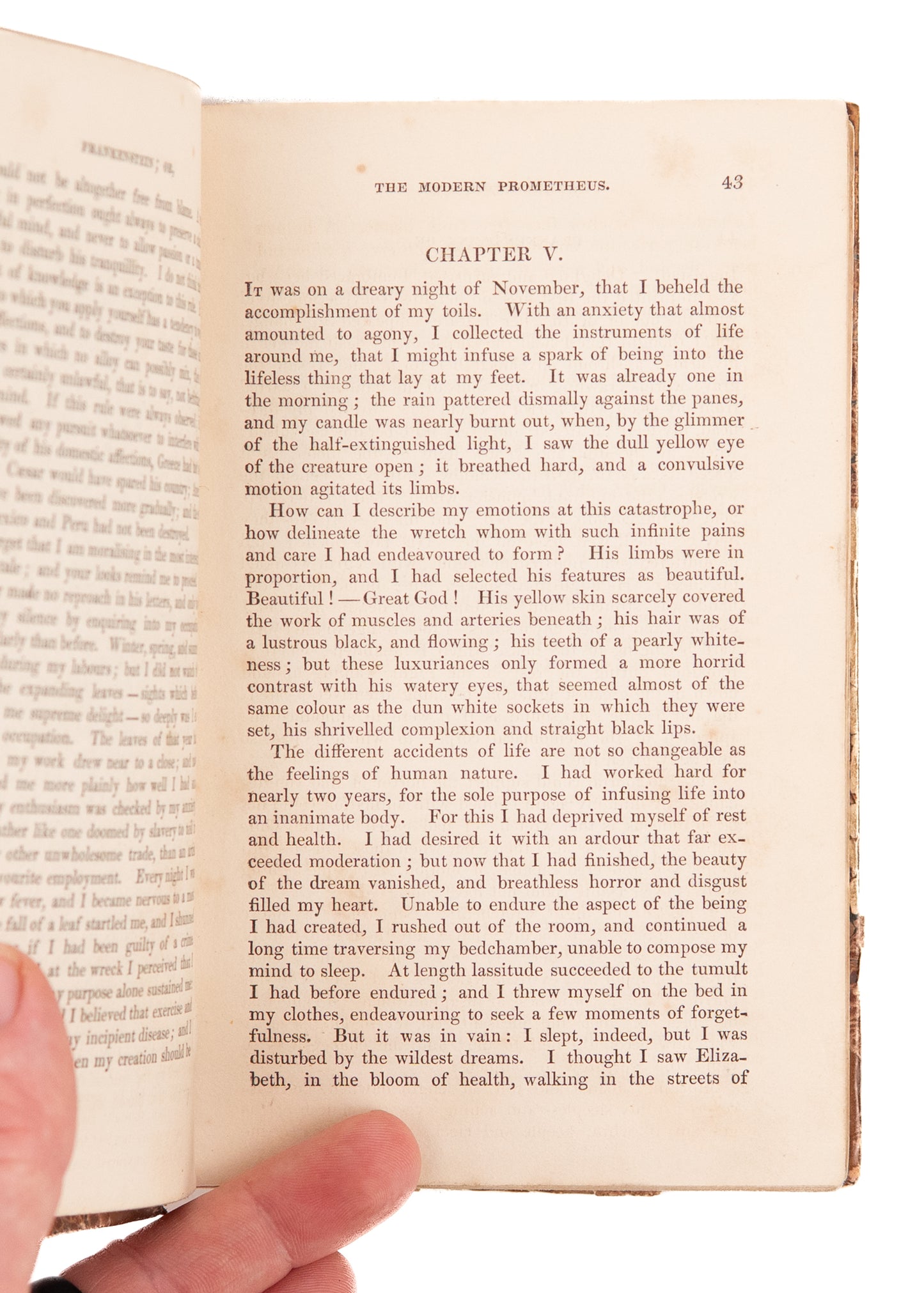 1831 MARY SHELLEY. Frankenstien; Or, the Modern Prometheus. First Illustrated Edition.