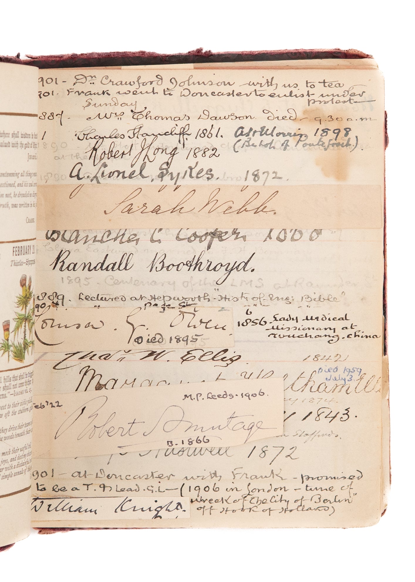 1870 AUTOGRAPH BOOK. William Booth, Alexander Whyte, James Chalmers, James Gilmour, Missionaries & More.